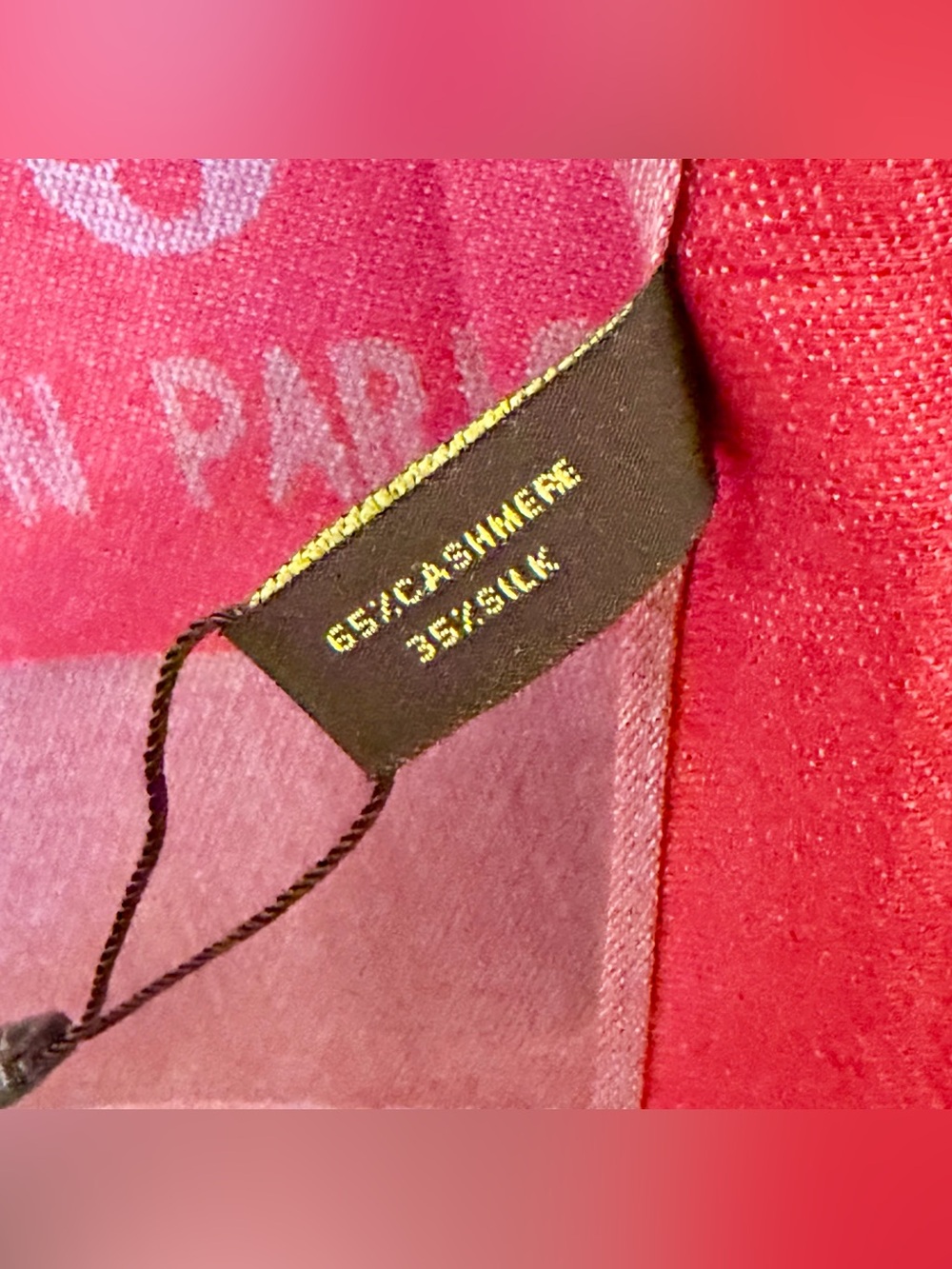 Luxury Cashmere & Silk Blend Monogram Scarf - Picture 6 of 8